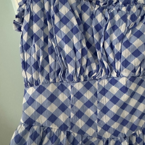 💙🤍Aerie Blue and White Gingham Ruffle Corset Sun Dress 🤍💙 - Picture 3 of 6